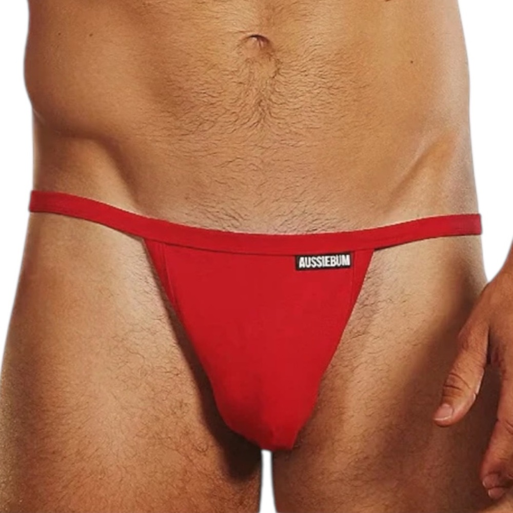 AussieBum Men's Red Sports Brief Underwear Low Rise Pouch Athletic Size Small